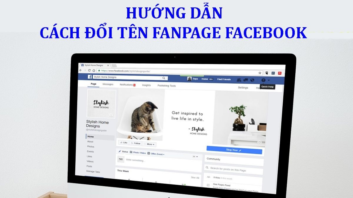 Hướng dẫn cách đổi tên Fanpage Facebook mới nhất